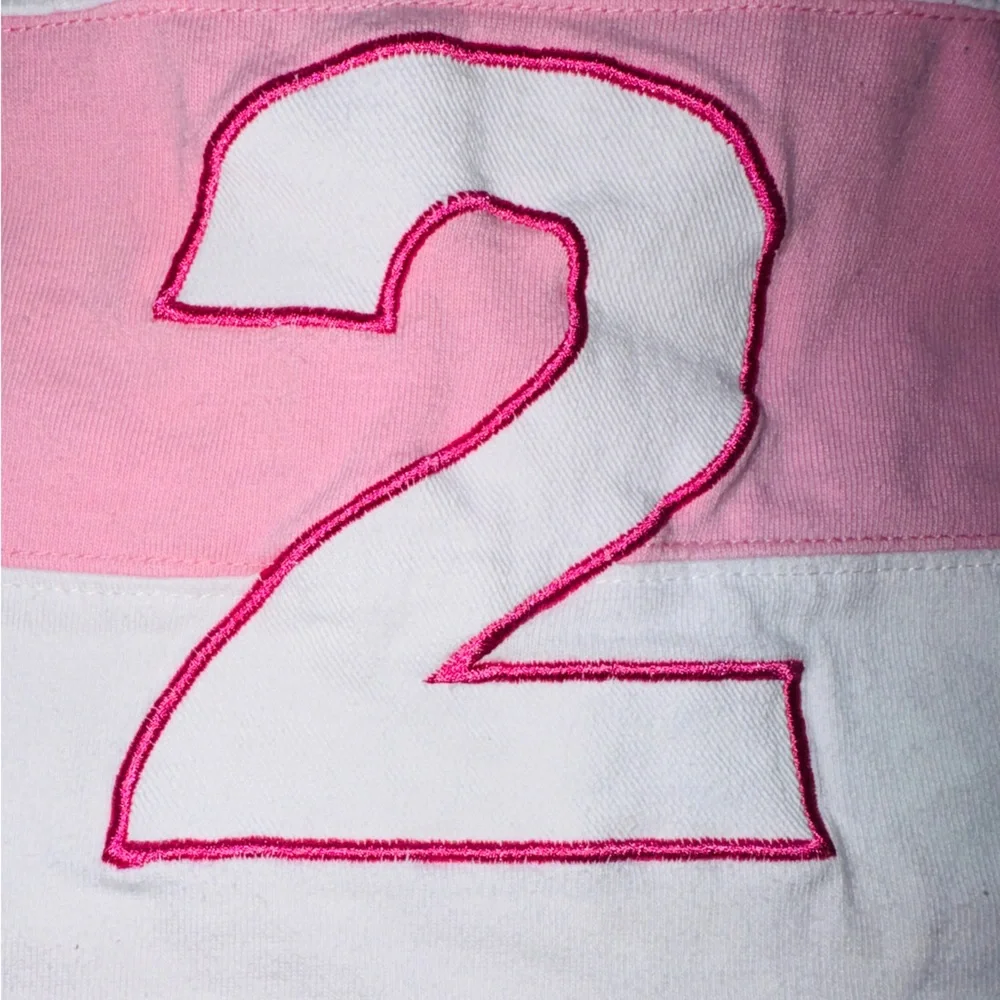 Lansdowne Heritage Collection‎ Kids Rugby Jersey Pink White Stripe SZ 3/4 Cotton